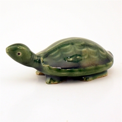 3 Inch Glazed Turtle Figurine 