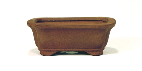 4 Inch Unglazed Rectangle Bonsai Pot 