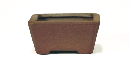 4 Inch Unglazed Square Bonsai Pot 