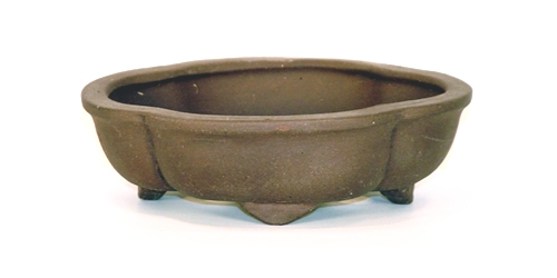 6 Inch Unglazed Lotus Bonsai Pot 