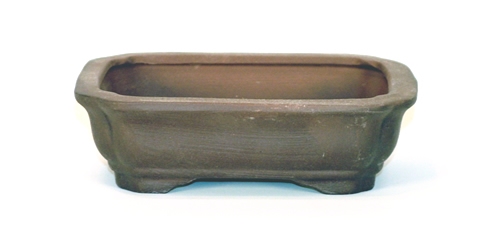 6 Inch Unglazed Rectangle Bonsai Pot 