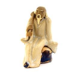 2 Inch Glazed Man Sitting 